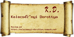 Kelecsényi Dorottya névjegykártya